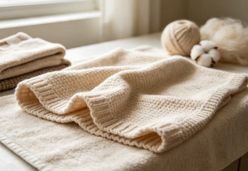 cotton wool blend knit fabric